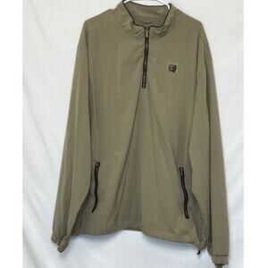 Cinch Men’s 2XL Tan Long Sleeve 1/4 Zip Pullover Western Ranch Workwear Cowboy